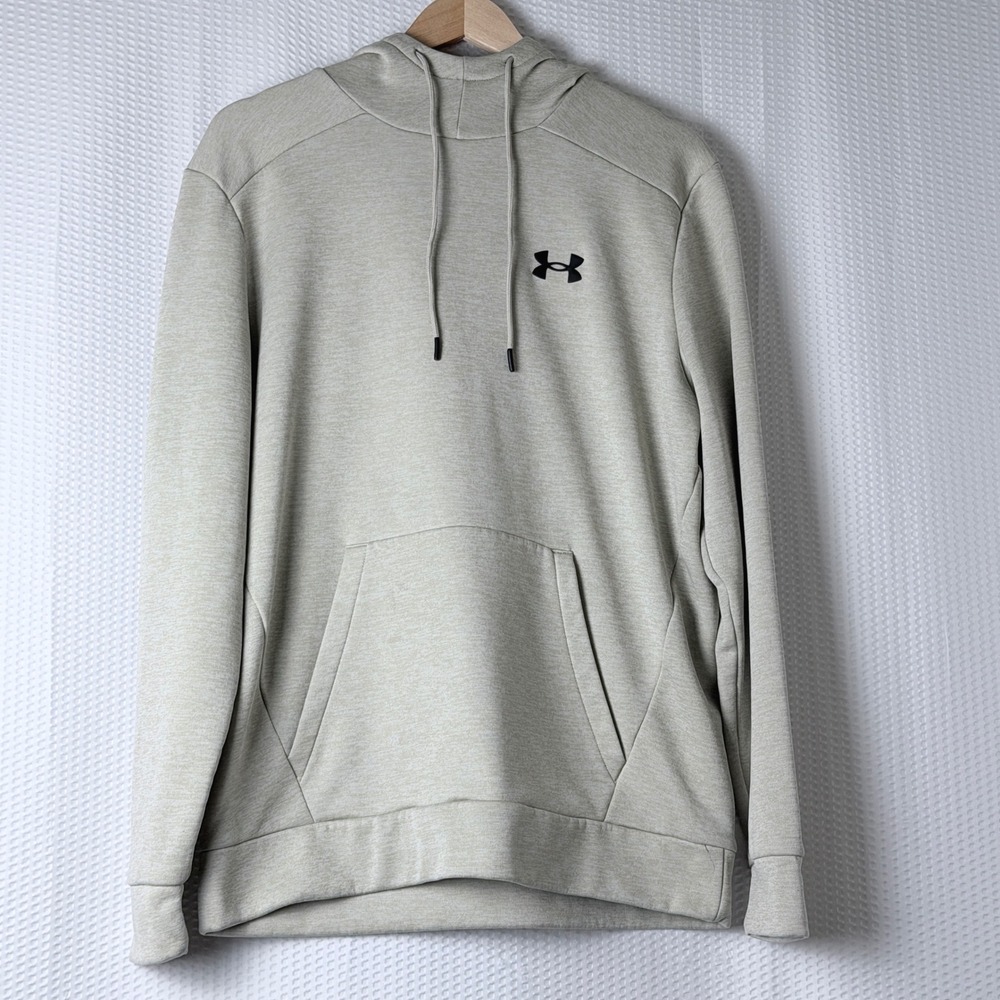Under Armour Men's Hoodie M Tan Athletic Fleece Activewear Pocket Sweatshirt